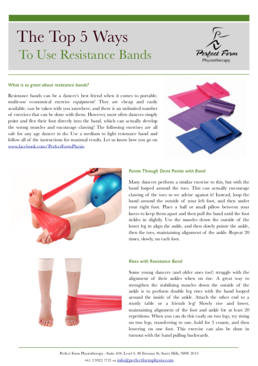 top 5 ways to use resistance bands cover page